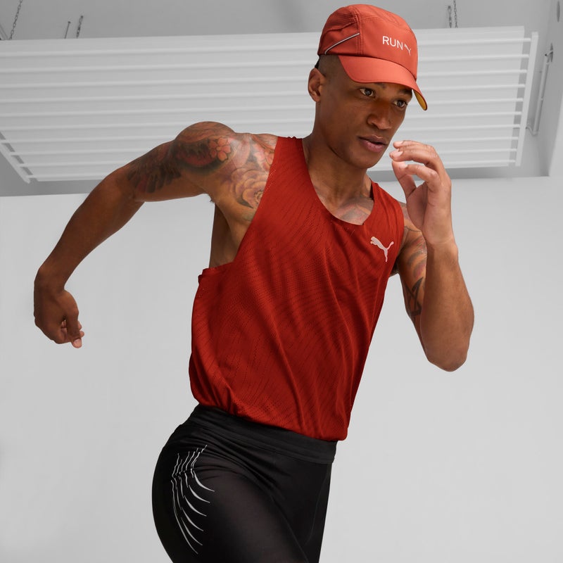 PUMA Lightweight Unisex Orange Running Cap - Image 2